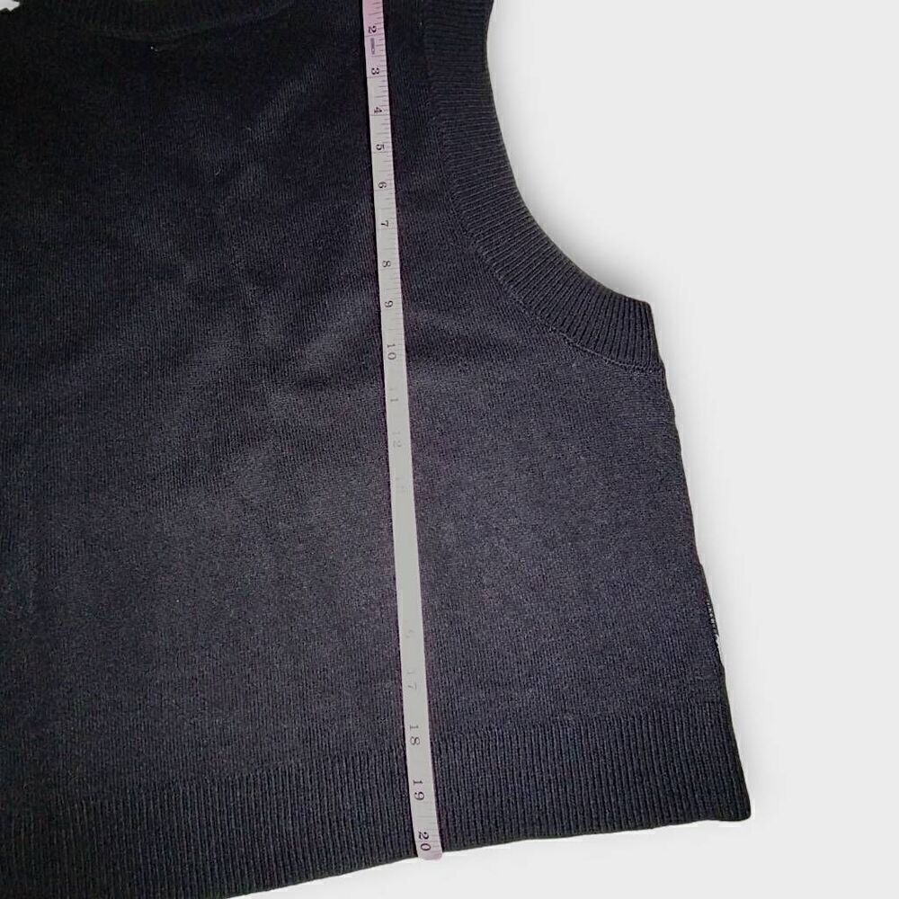 H&M Womens Sweater Set Sz Medium Black Sleeveless Vest Skirt Hippie Y2K Gothrock - Picture 9 of 13